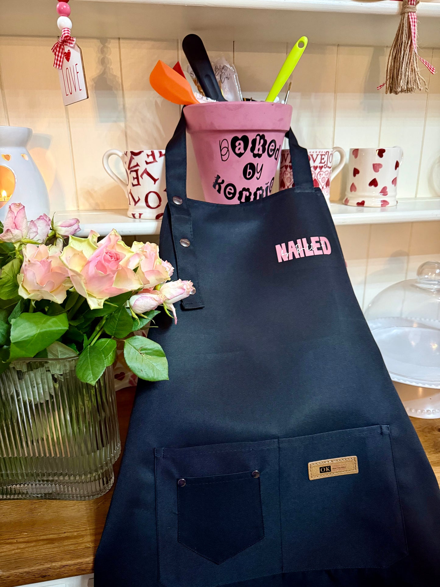 Personalised Branded Black Apron