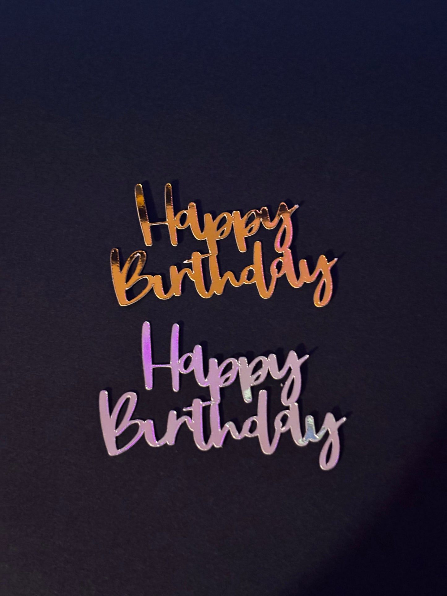 Simple Happy Birthday Cupcake Topper