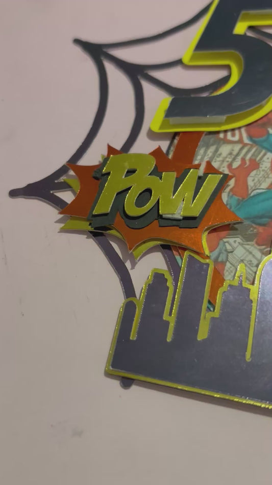 Spiderman 3-D Cake Topper